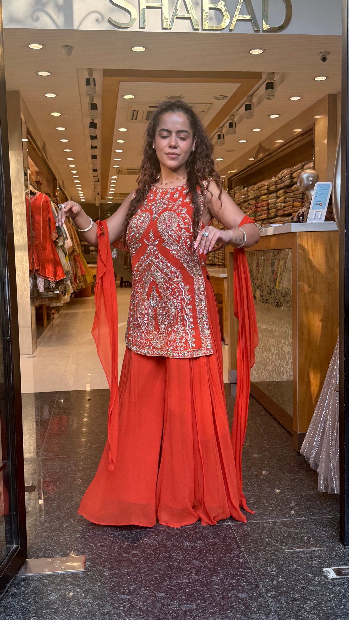 Designer Dori Sequin Cutdana Suit Set