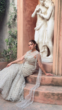 Luxury Fish Cut Lehenga with Zarkan & Sequin Handwork Blouse