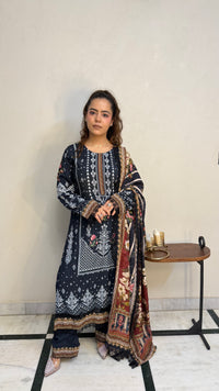 Pakistani muslin fabric  Suit with thread embroidery and Digital print dupatta | Budget-Friendly Ethnic Wear |