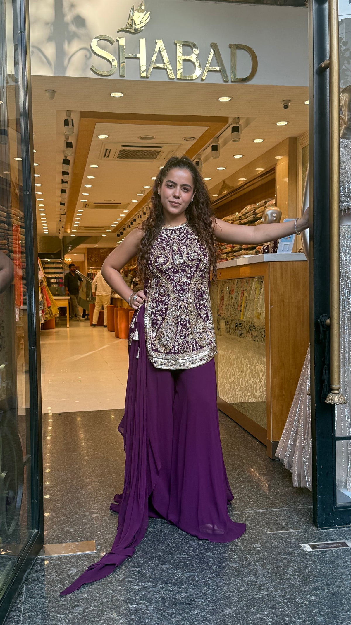 Designer Dori Sequin Cutdana Suit Set