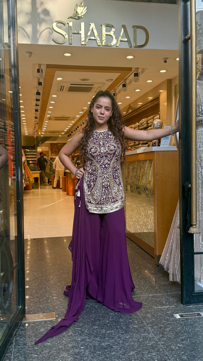 Designer Dori Sequin Cutdana Suit Set