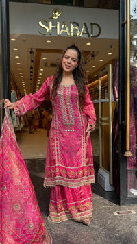 Women’s Shimmer Tissue Suit Set | Pearl, Cutdana & Zarkan Work | Premium Ethnic Wear