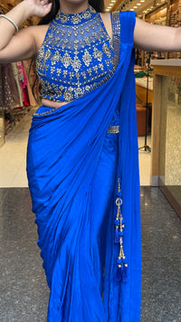 Premium Crepe Drape Saree