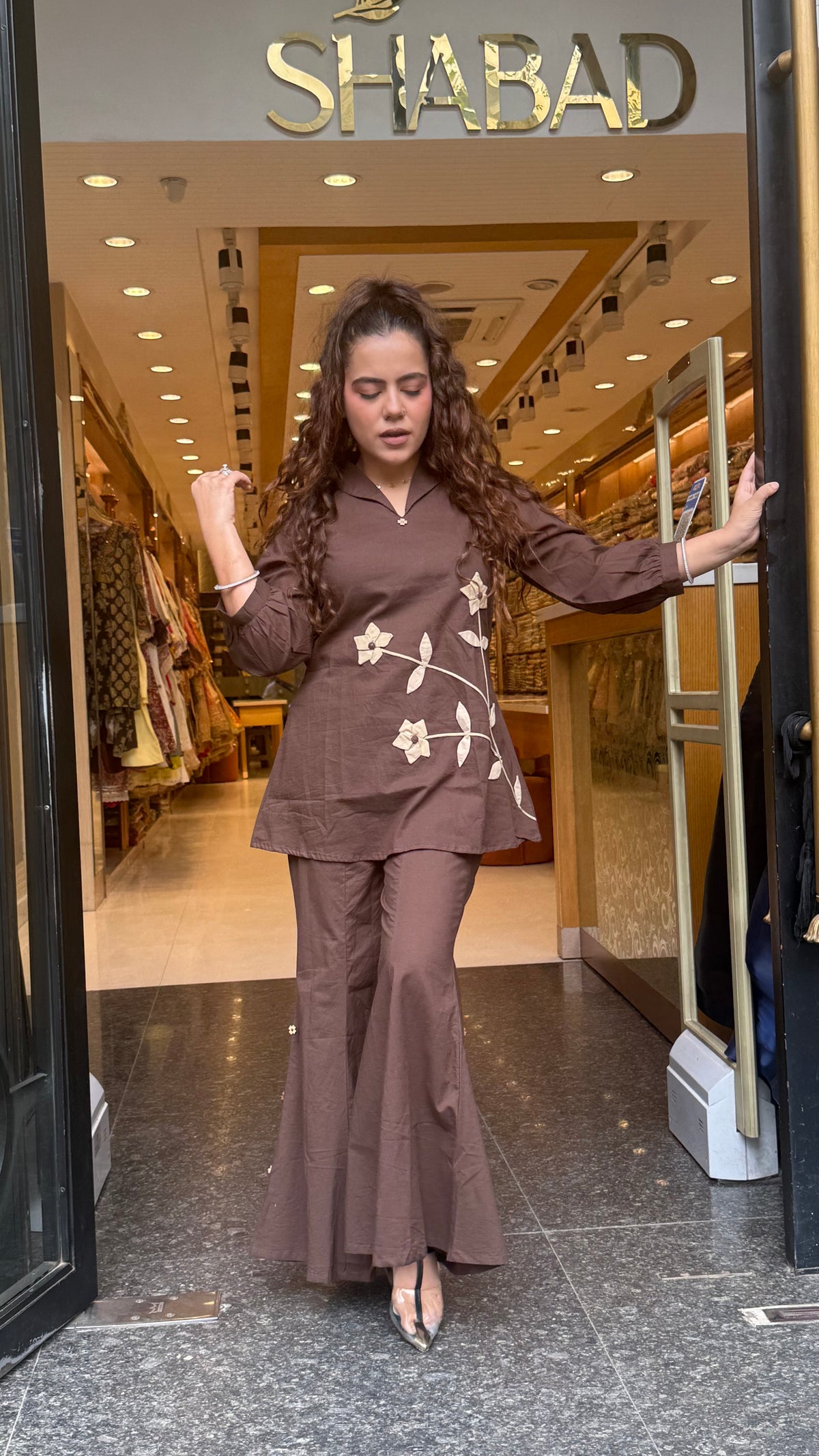 Women’s Premium Cotton Co-Ord Set with Appliqué Work | Two-Piece Outfit | Sizes Up to 44
