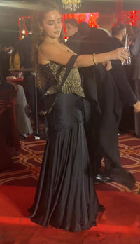 Corset Handworked Blouse with Fishcut Lehenga Set