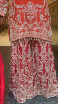 Chinon Suit Set with Beads & Multicolor Stone Work | Sizes Up to 46