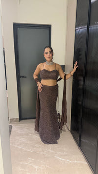 Pearl Embellished Fish Cut Lehenga | Net Fabric | Sizes Up To 42
