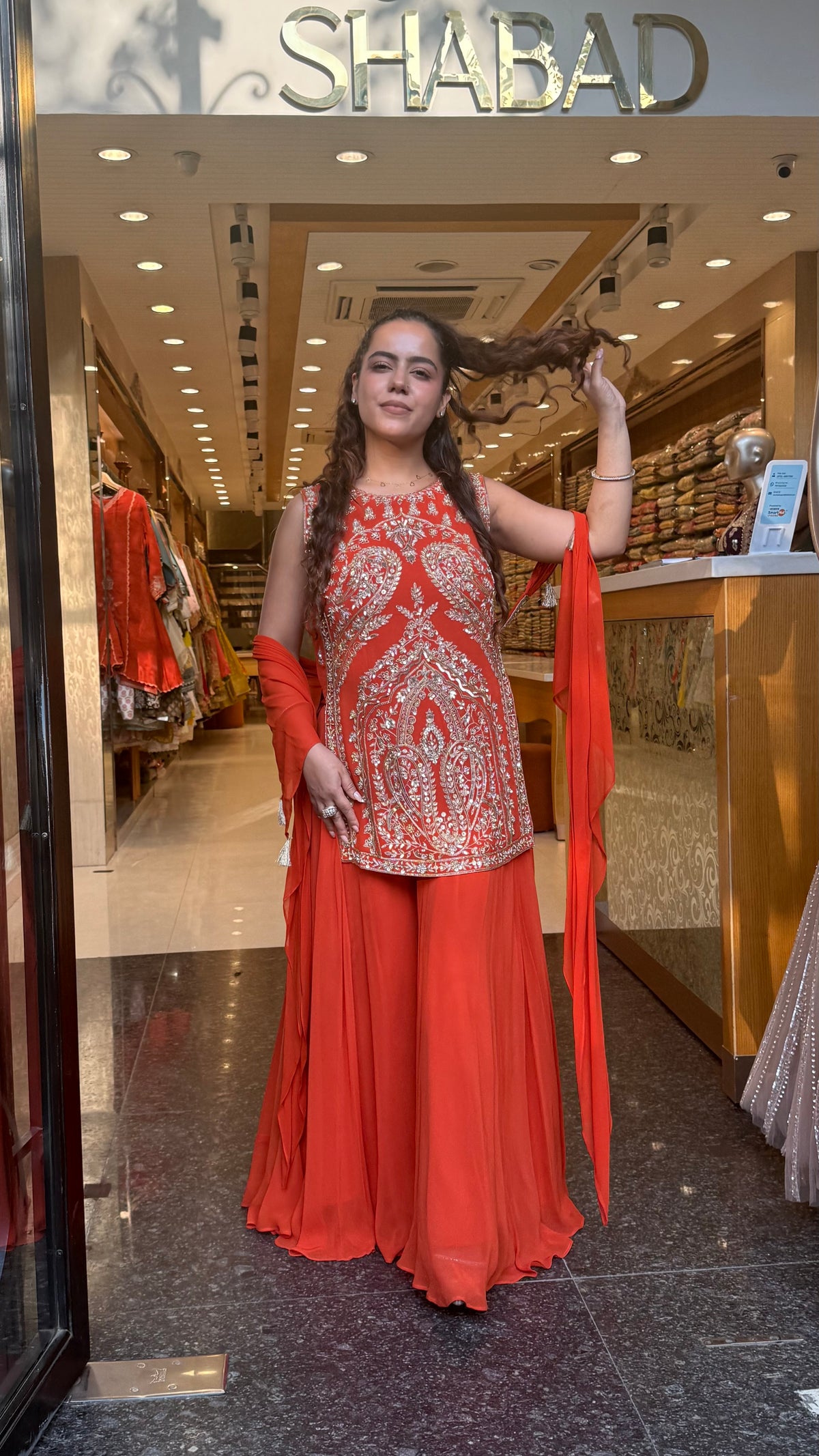 Designer Dori Sequin Cutdana Suit Set