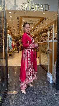 Chinon Embroidered Suit Set with Beads & Thread Work