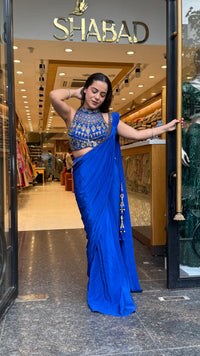 Premium Crepe Drape Saree