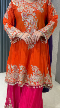 Chinon Dori Work Heavy Suit With Mirror & Sequin Detailing