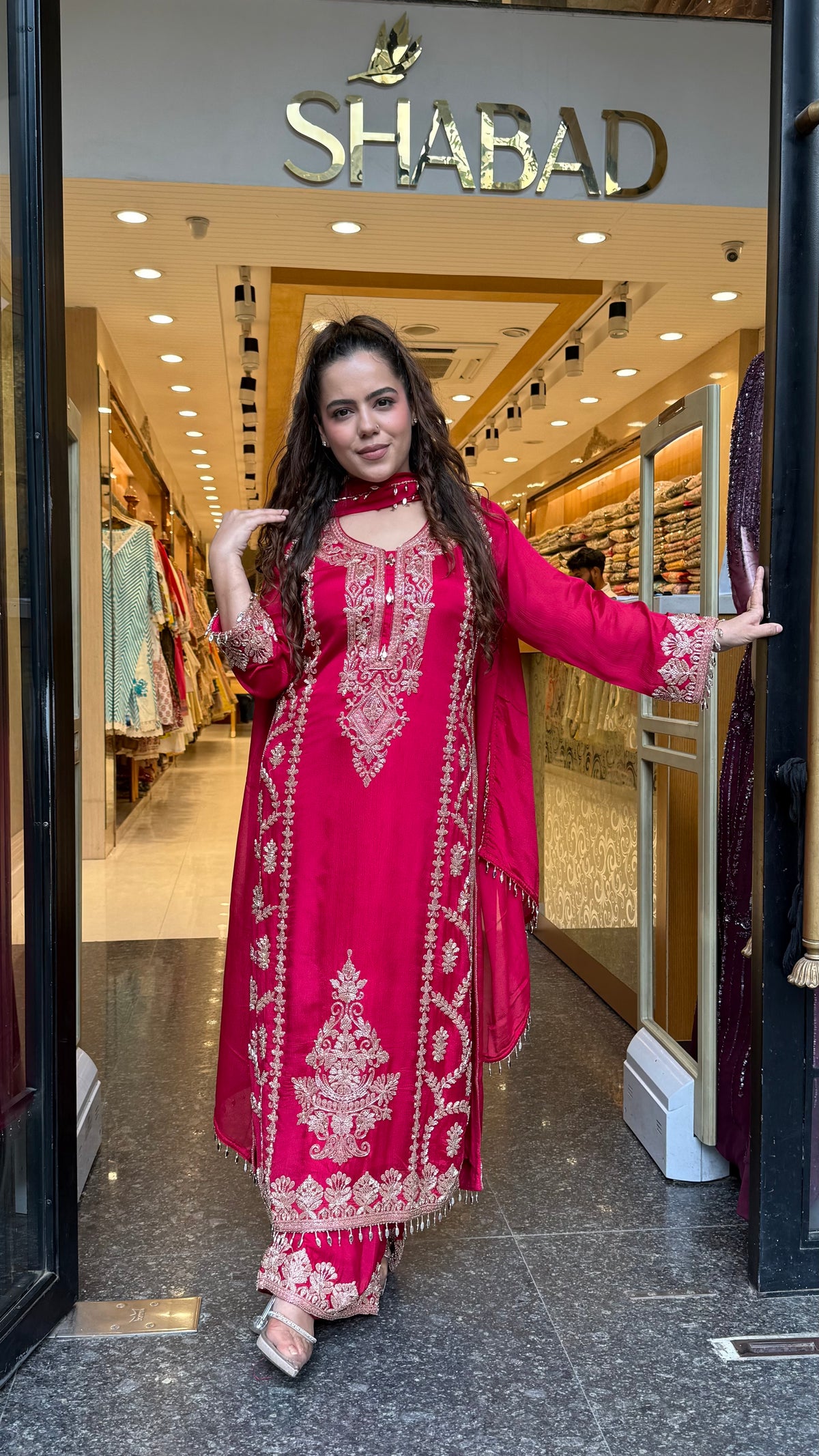 Chinon Beads Work Suit Set | Premium Ethnic Wear | Up to Size 46