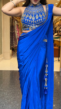 Premium Crepe Drape Saree