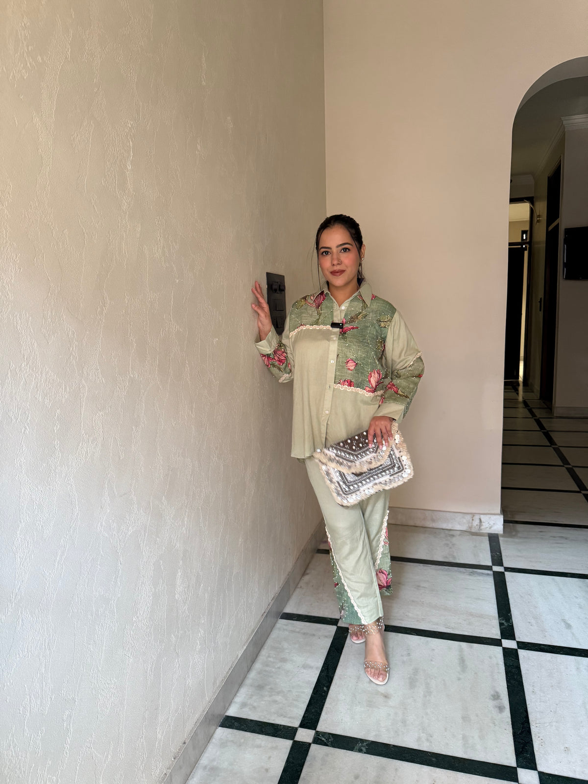 Hand-Painted Linen Coord Set