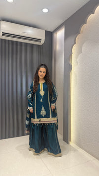 Premium Silk Suit Set with Sequin Handwork