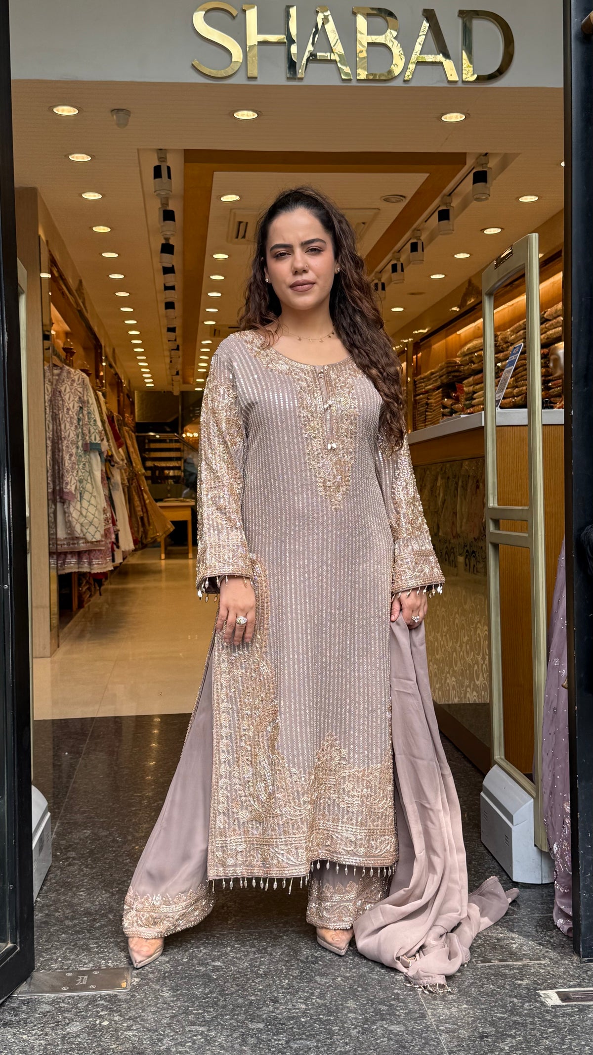 Luxury Georgette Suit Set with Sequin & Hand Bead Work | Premium Designer Ethnic Wear