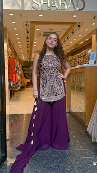Designer Dori Sequin Cutdana Suit Set