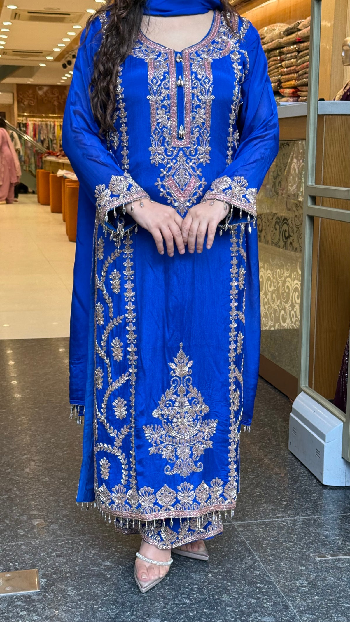 Chinon Beads Work Suit Set | Premium Ethnic Wear | Up to Size 46