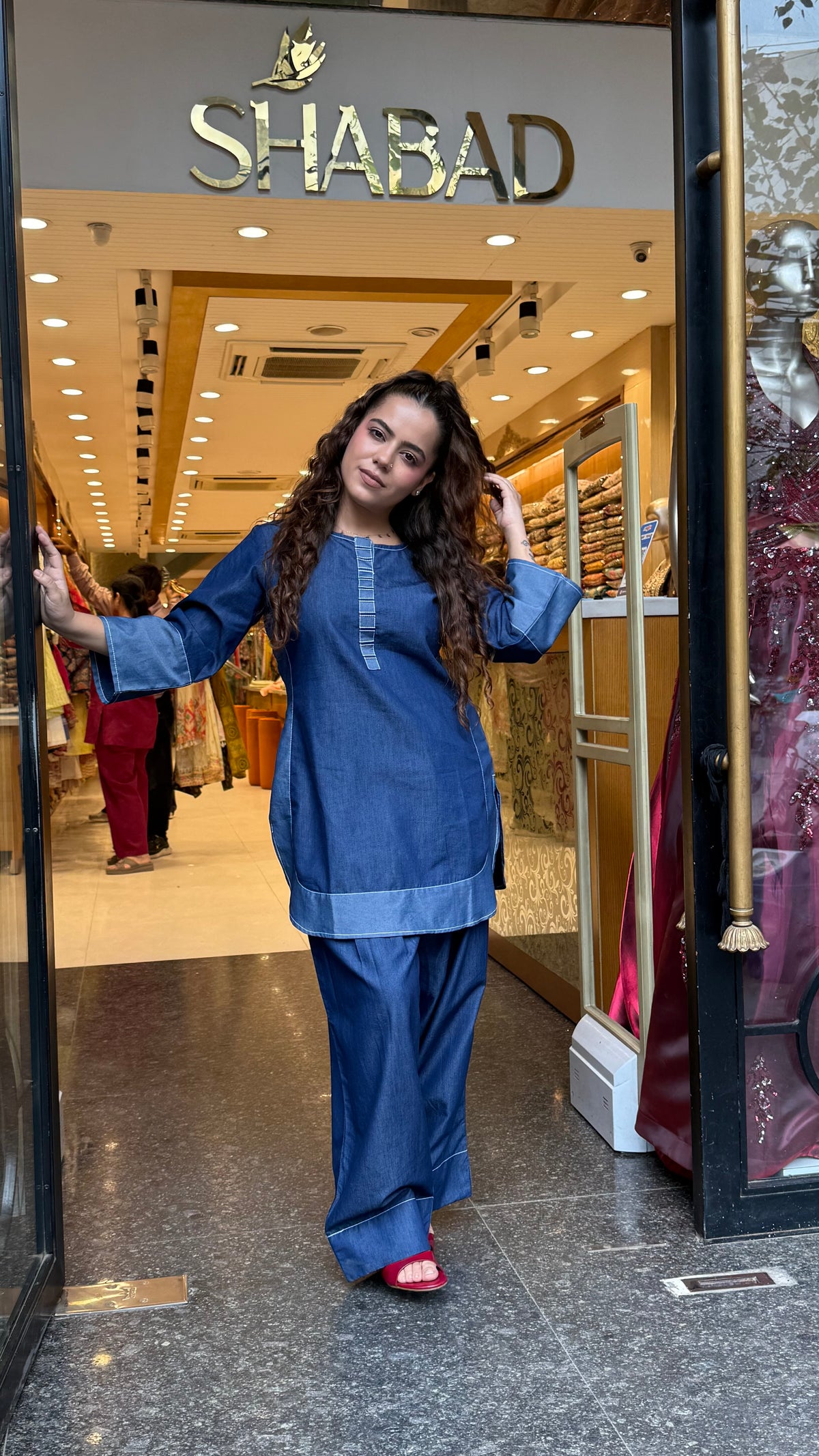 Women’s Cotton Denim Co-Ord Set | Casual Two-Piece Outfit