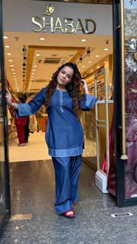 Women’s Cotton Denim Co-Ord Set | Casual Two-Piece Outfit