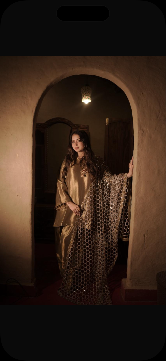 Shimmer Silk Suit Set