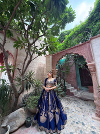 Tafta silk fabric | sequence and dori work