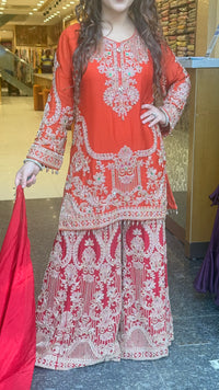 Chinon Suit Set with Beads & Multicolor Stone Work | Sizes Up to 46