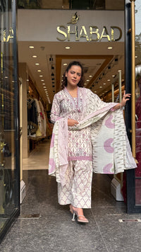 Budget-Friendly Printed Cotton Suit with Farshi Salwar