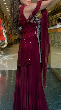 Designer Dori Sequin Cutdana Suit Set