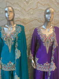 Designer Suit with Dori Work, Sequin & Thread Embroidery
