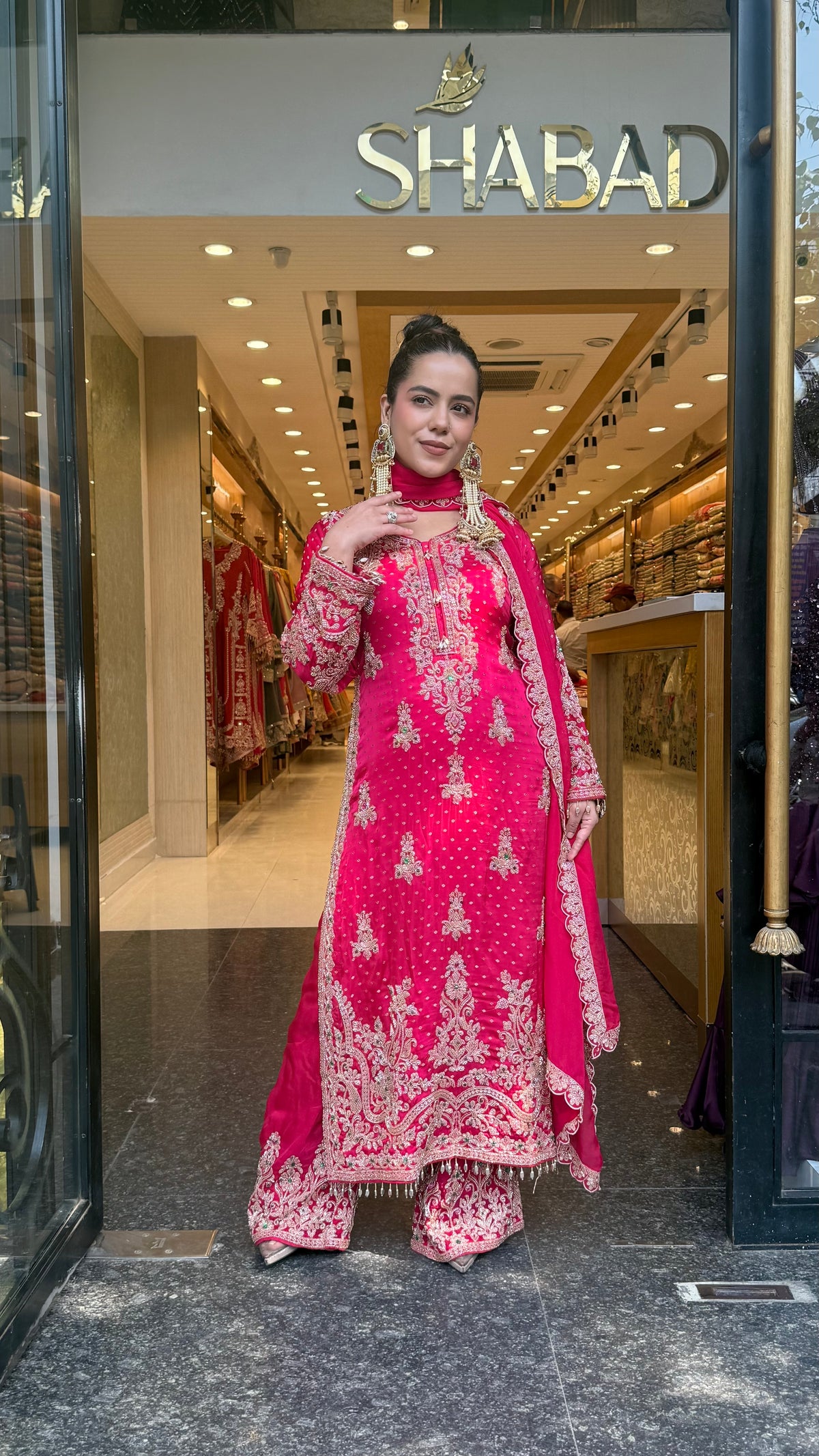 Elegant Beads Work Khadi Georgette Suit Set | Designer Ethnic Wear