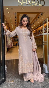 Luxury Georgette Suit Set with Sequin & Hand Bead Work | Premium Designer Ethnic Wear
