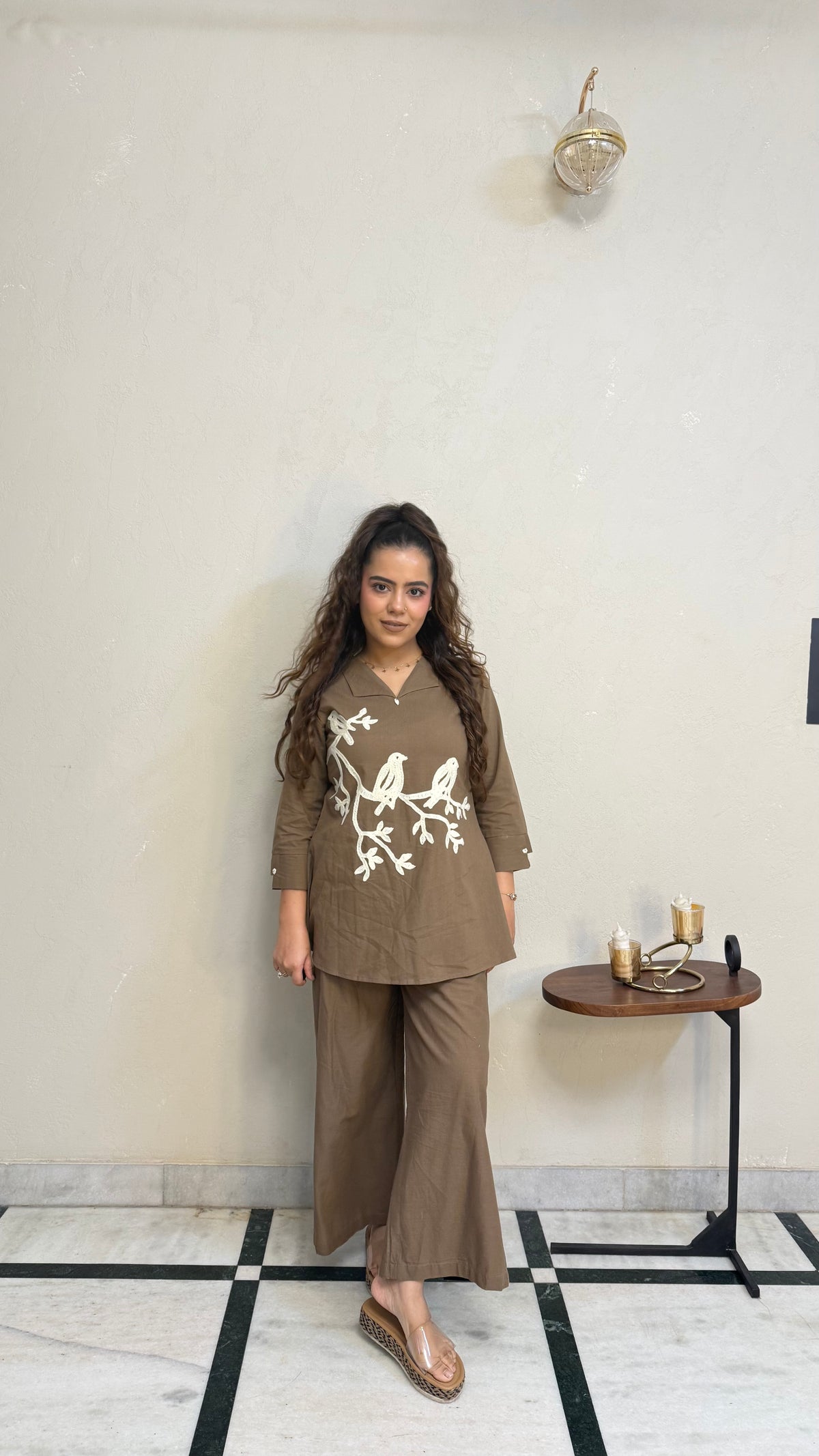 Dori Work Linen Co-Ord Set | Elegant Women's Coord Set | Sizes Up to 44
