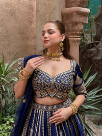 Tafta silk fabric | sequence and dori work