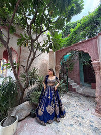 Tafta silk fabric | sequence and dori work