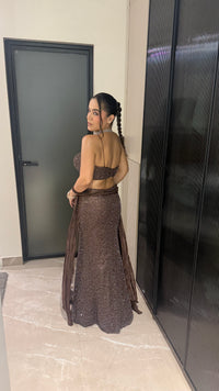 Pearl Embellished Fish Cut Lehenga | Net Fabric | Sizes Up To 42