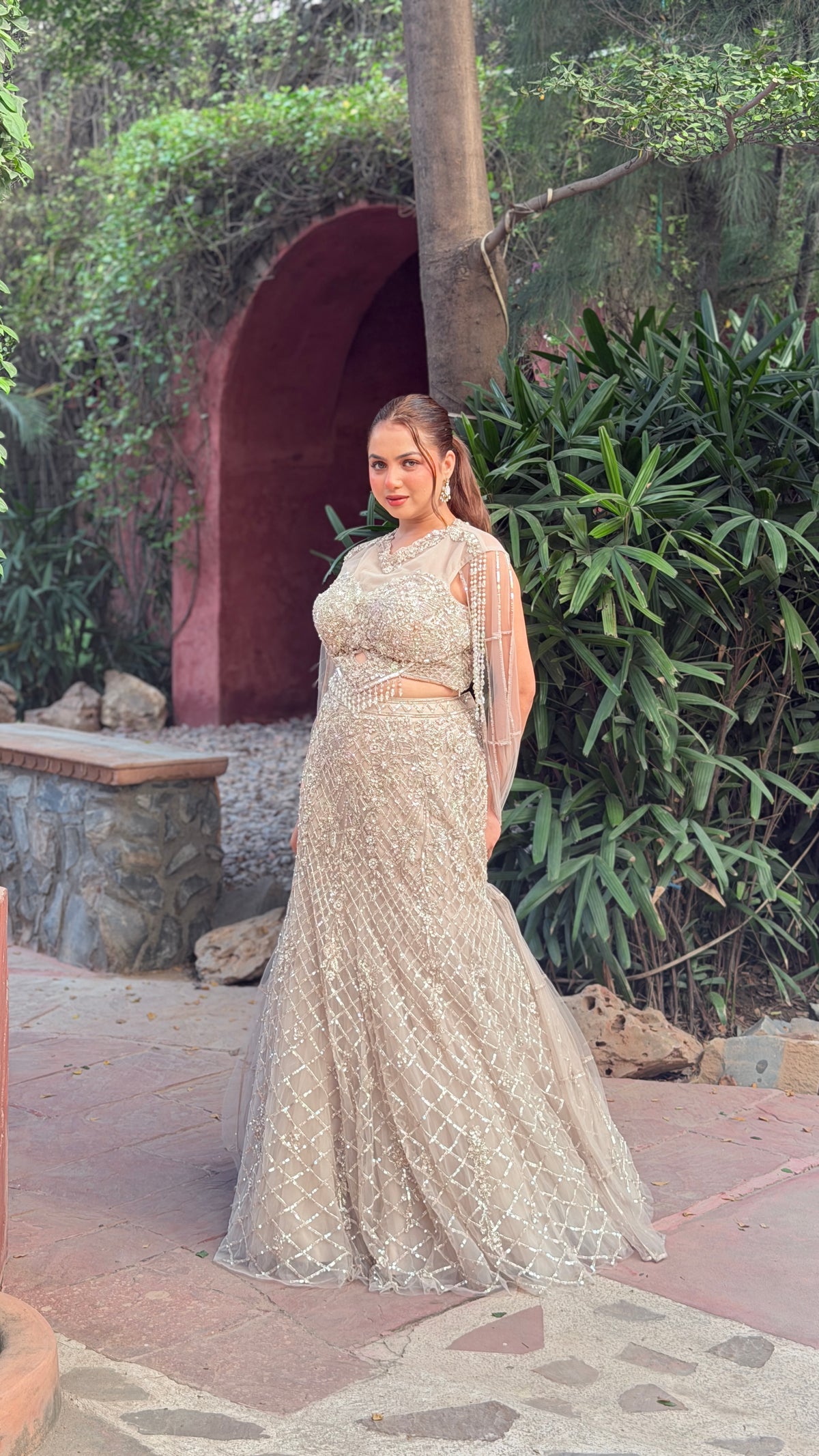 Luxury Fish Cut Lehenga with Zarkan & Sequin Handwork Blouse