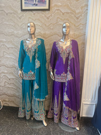 Designer Suit with Dori Work, Sequin & Thread Embroidery
