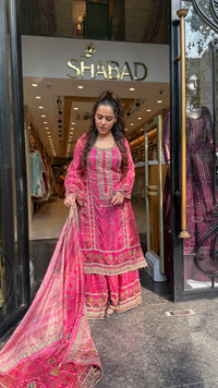 Women’s Shimmer Tissue Suit Set | Pearl, Cutdana & Zarkan Work | Premium Ethnic Wear