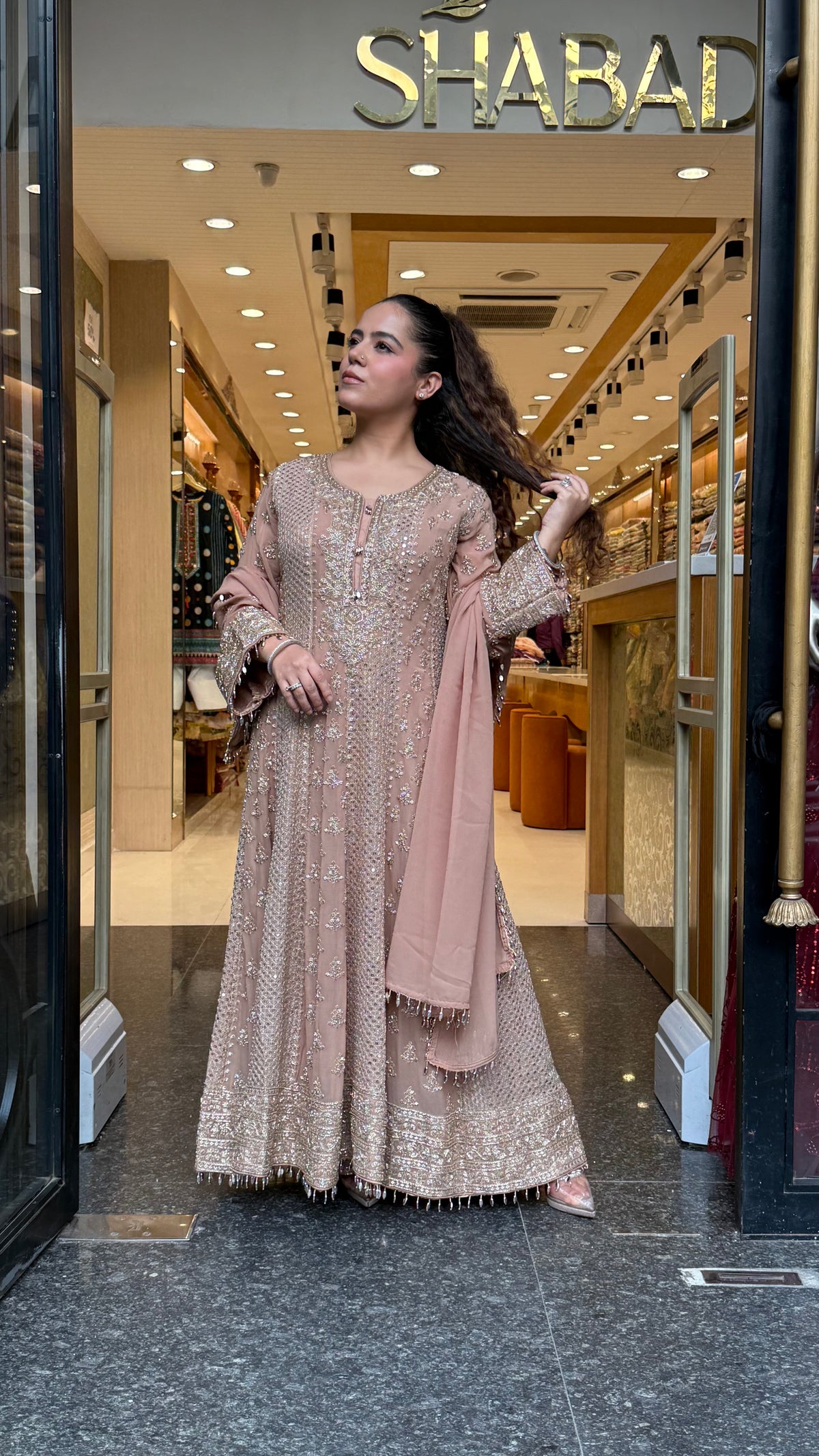Georgette Sequin & Beads Work Suit Set | Up to Size 44 | Festive & Party Wear
