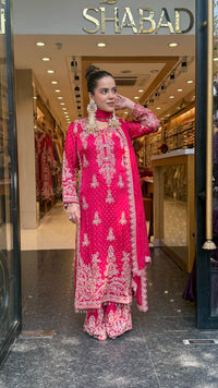 Elegant Beads Work Khadi Georgette Suit Set | Designer Ethnic Wear