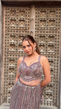 Elegant Sequence Work Fishcut Lehenga with Handwork Blouse