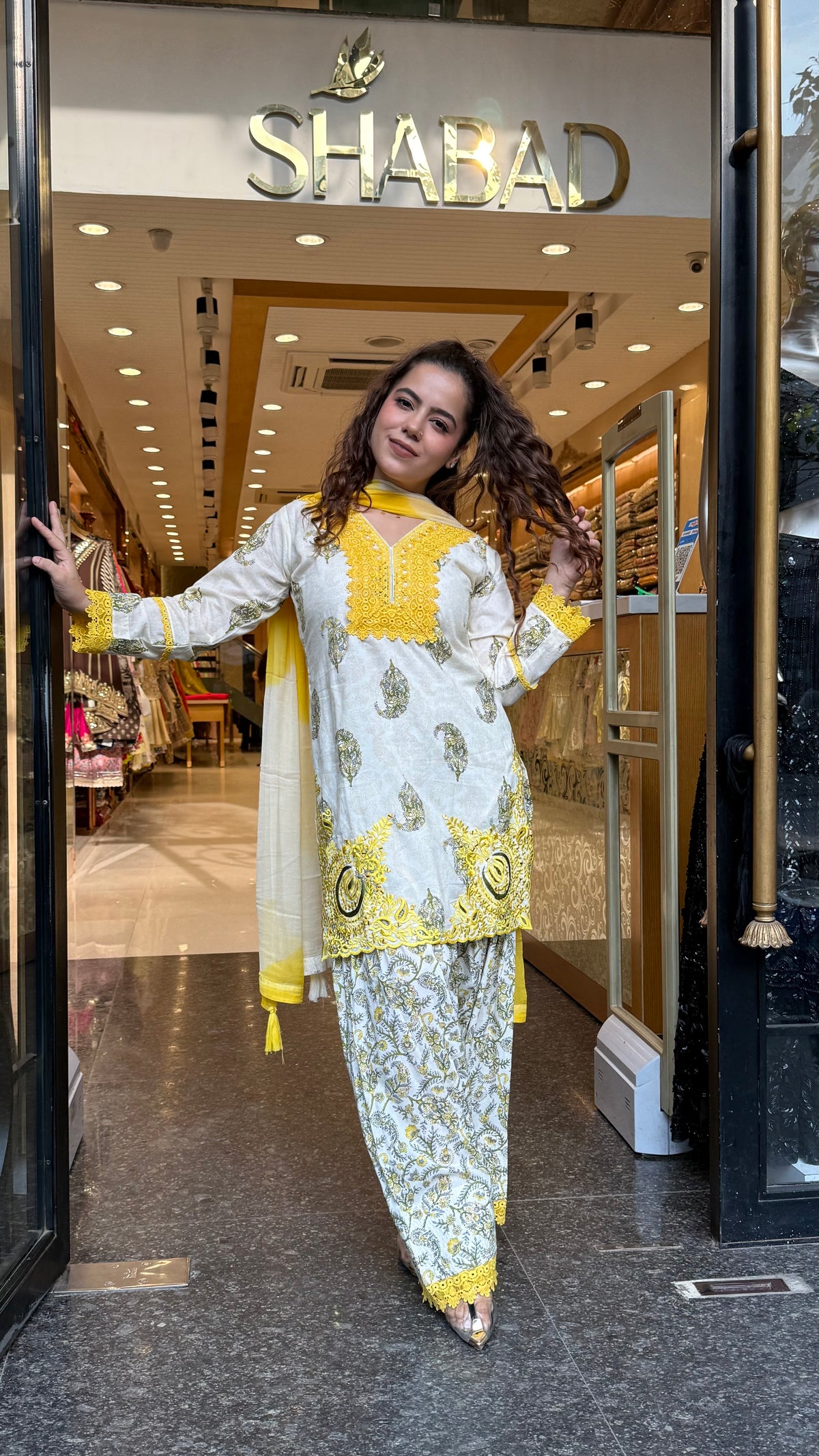 Budget-Friendly Printed Cotton Suit Set with Farshi Salwar & Thread Embroidery | Up to Size 44
