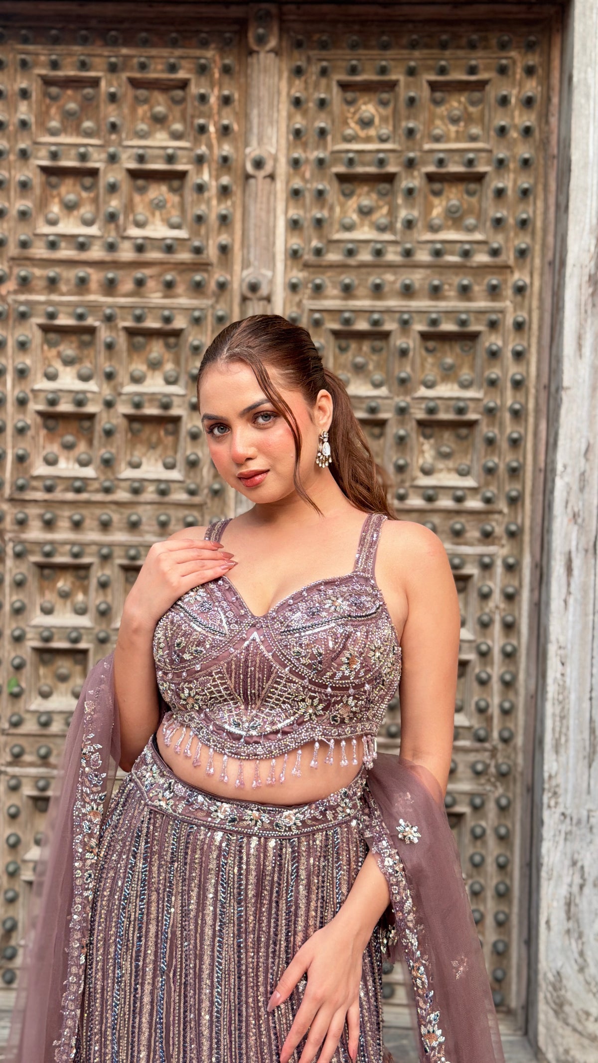 Elegant Sequence Work Fishcut Lehenga with Handwork Blouse