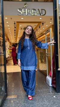 Women’s Cotton Denim Co-Ord Set | Casual Two-Piece Outfit