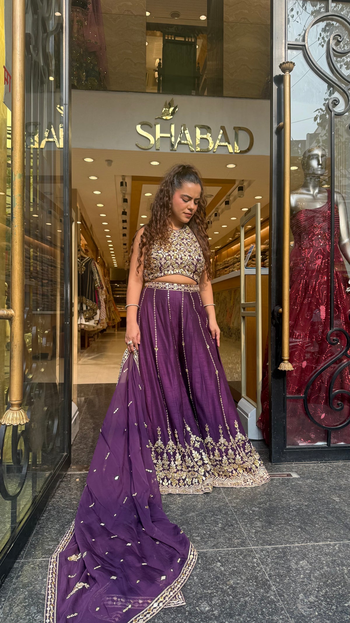 Designer Raw Silk Indo-Western Set with Handworked Gotta Work | Premium Ethnic Wear | Up to Size 44