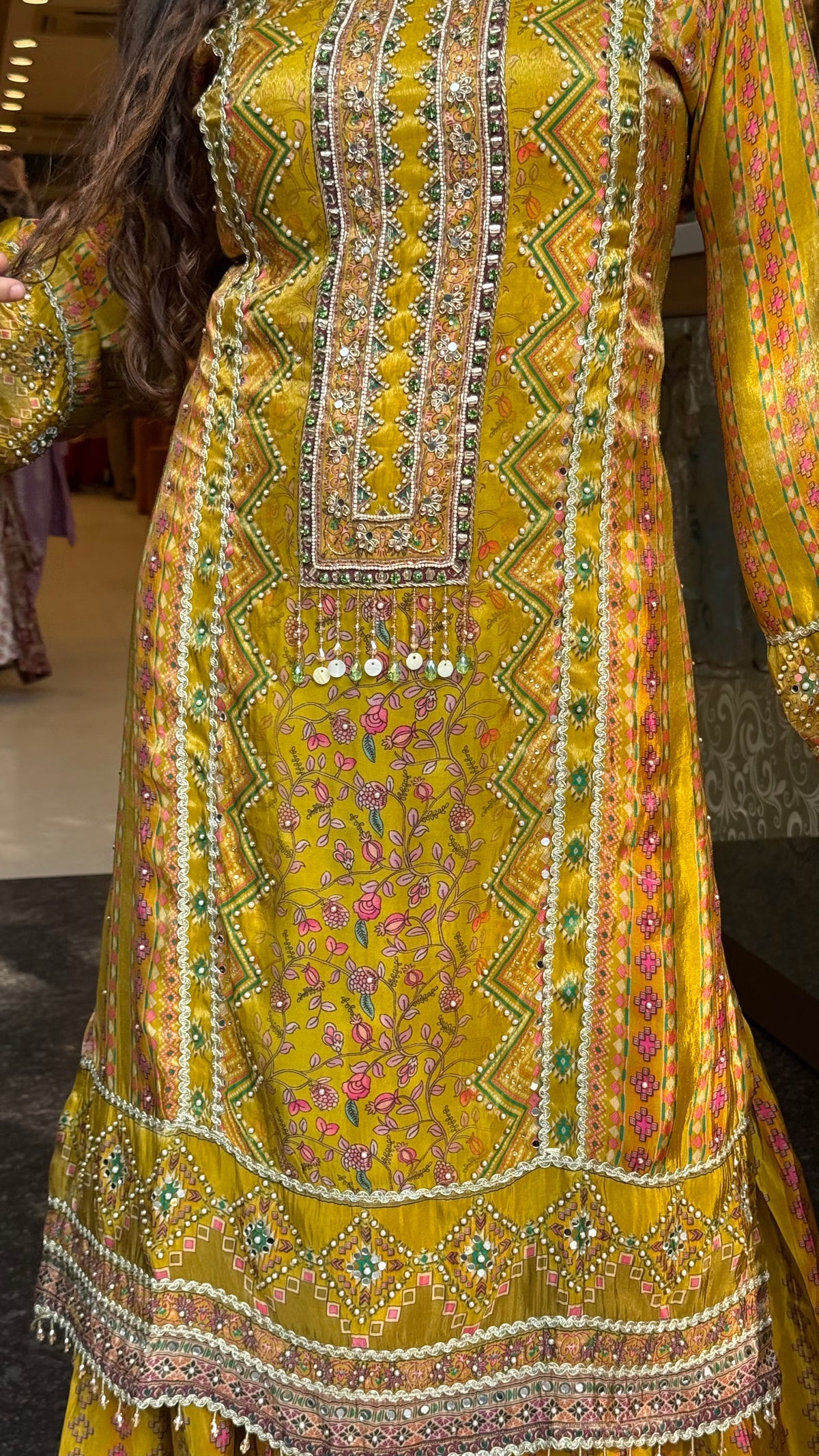Women’s Shimmer Tissue Suit Set | Pearl, Cutdana & Zarkan Work | Premium Ethnic Wear