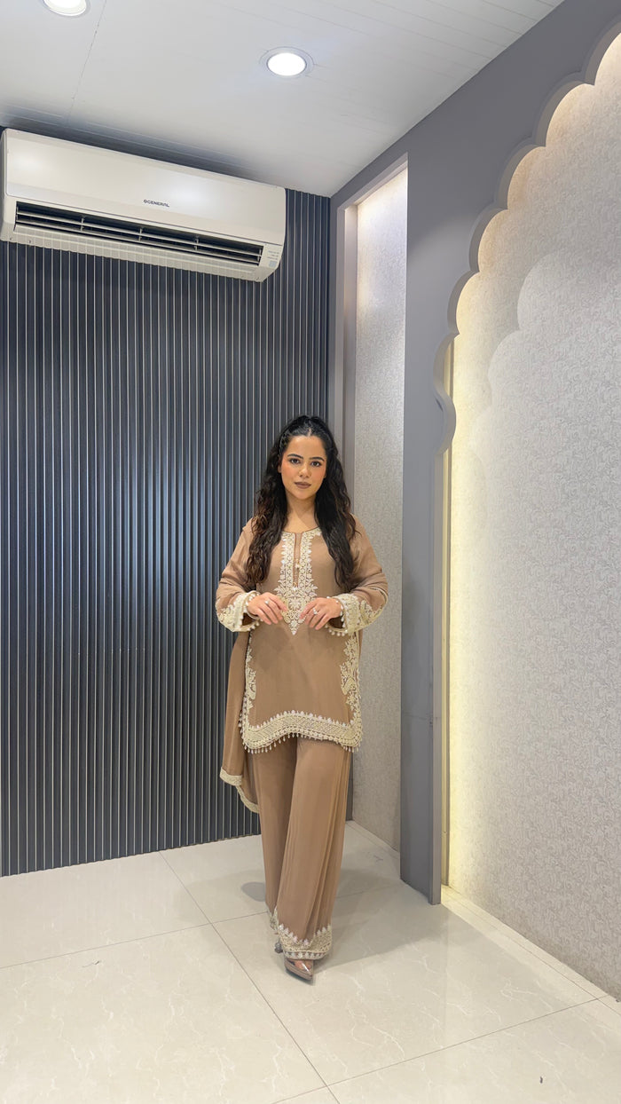 Elegant Beads Work Georgette Suit Set