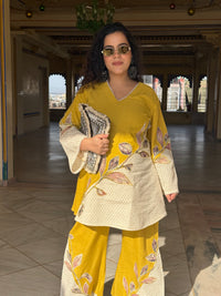 Linen Crochet & Patchwork Coord Set