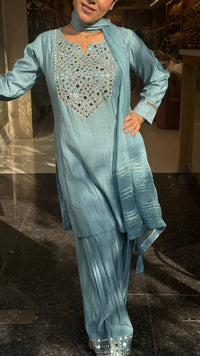 Budget Friendly Maheshwari Cotton Suit with Mirror Work | Up to Size 46